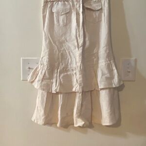 Chelsey Cream Ruffle Tube Dress Size M